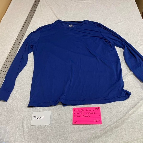Cool Blue long sleeve athletic shirt men XL. SKU348#longsleeve - Picture 5 of 5